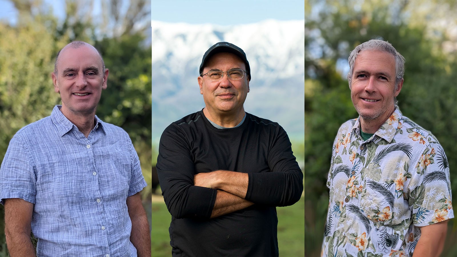 Photos of Christopher Keyes, Juan Villalba and Edd Hammill.