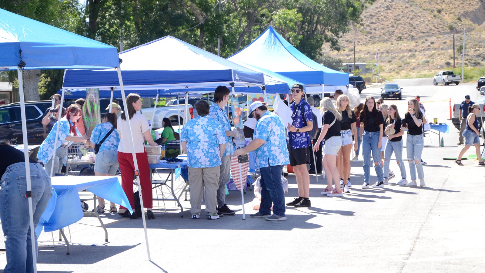 Event booths.