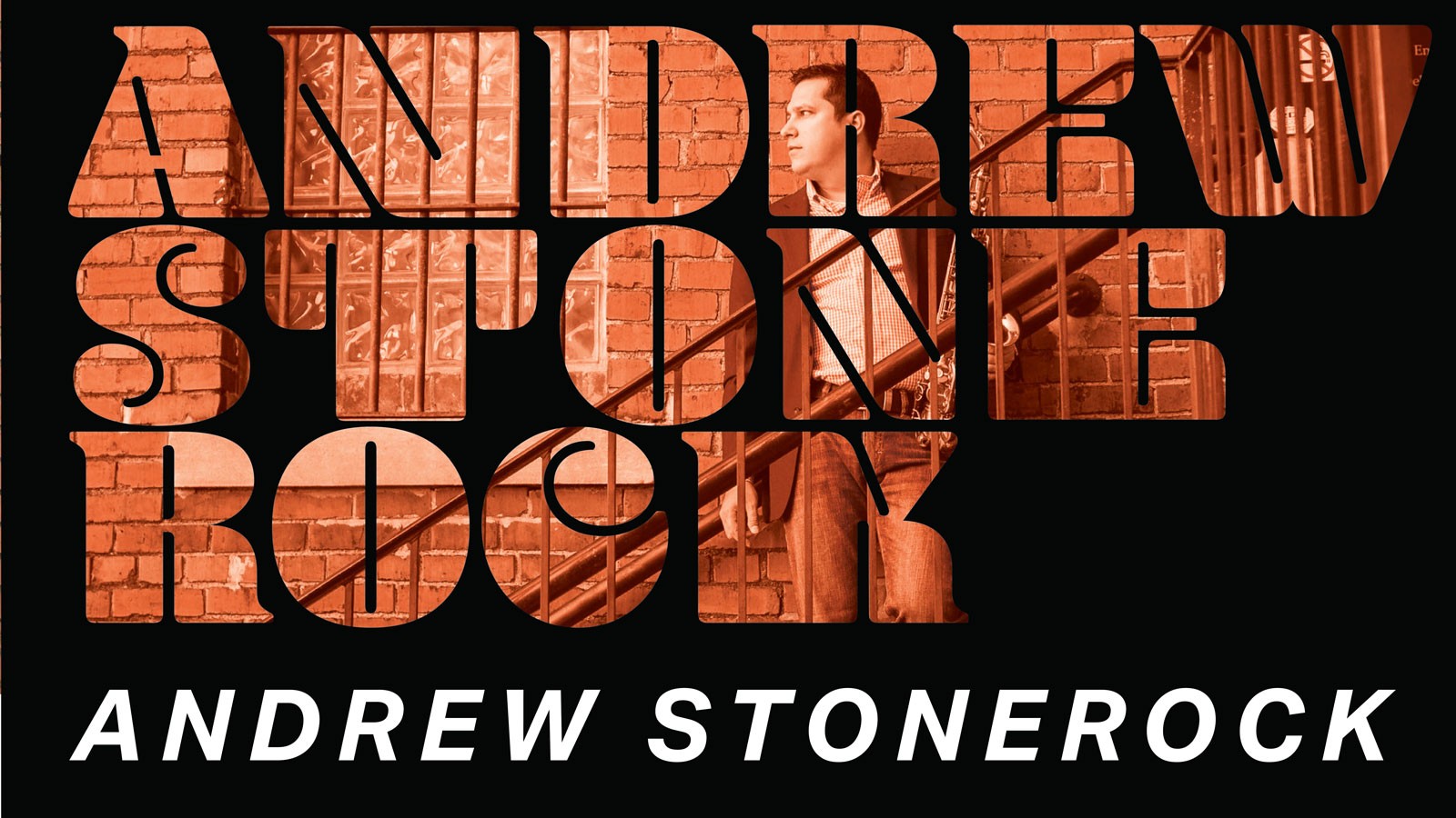 A concert poster. TExt Reads: Andrew Stonerock.