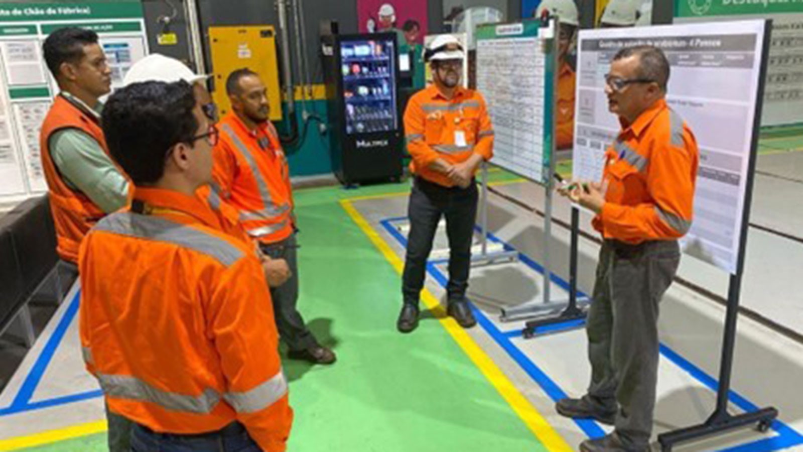 Industrial workers in a training.
