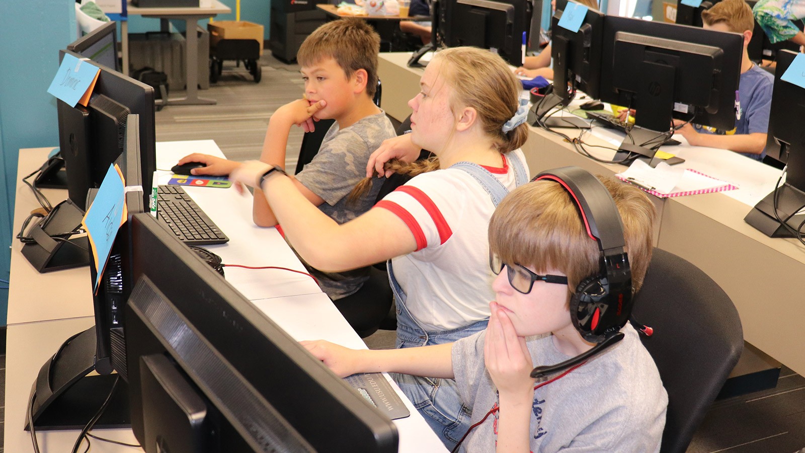 Youths in computer lab
