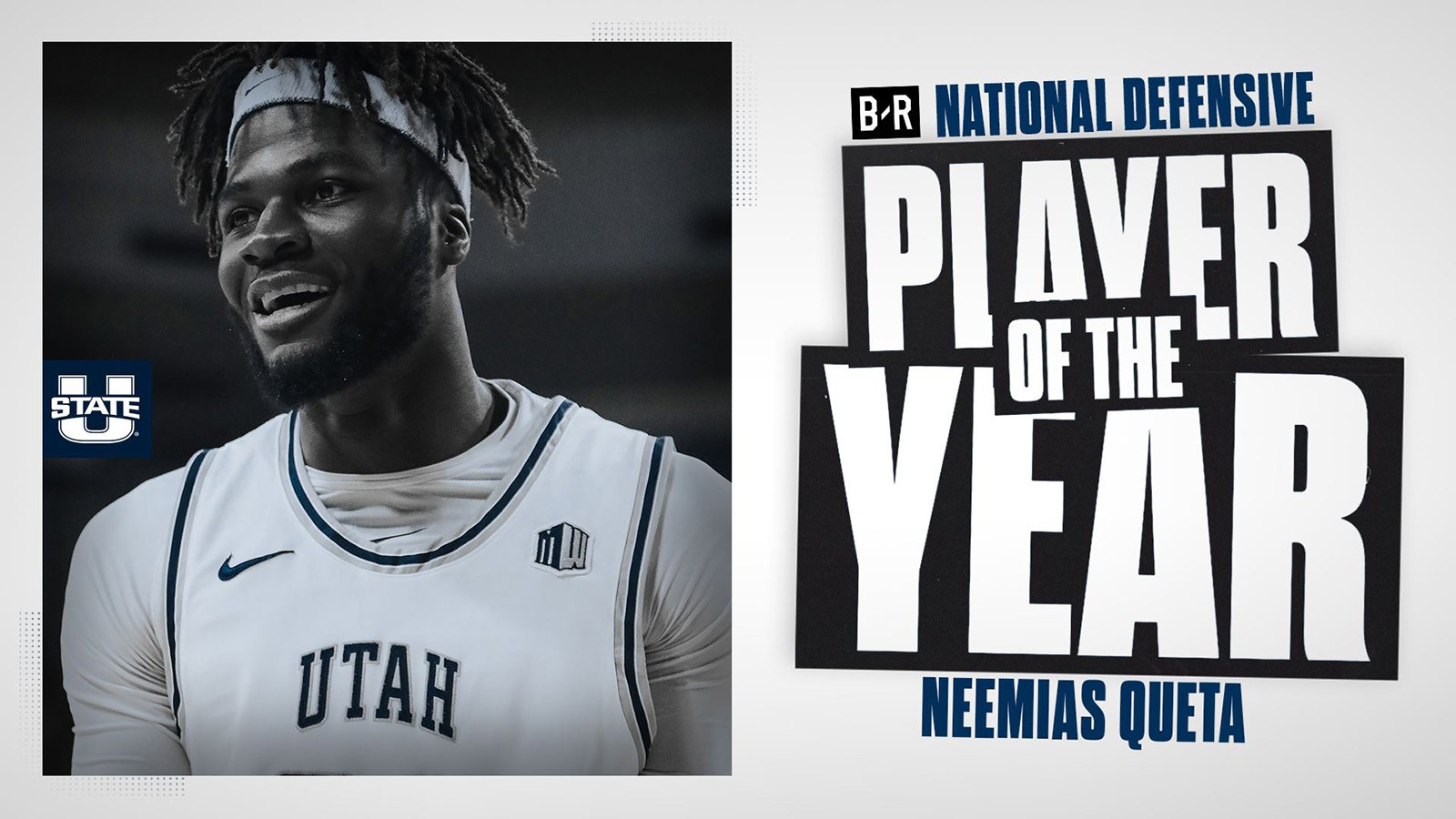 Neemias Queta with words: BR National Defensive Player of the Year