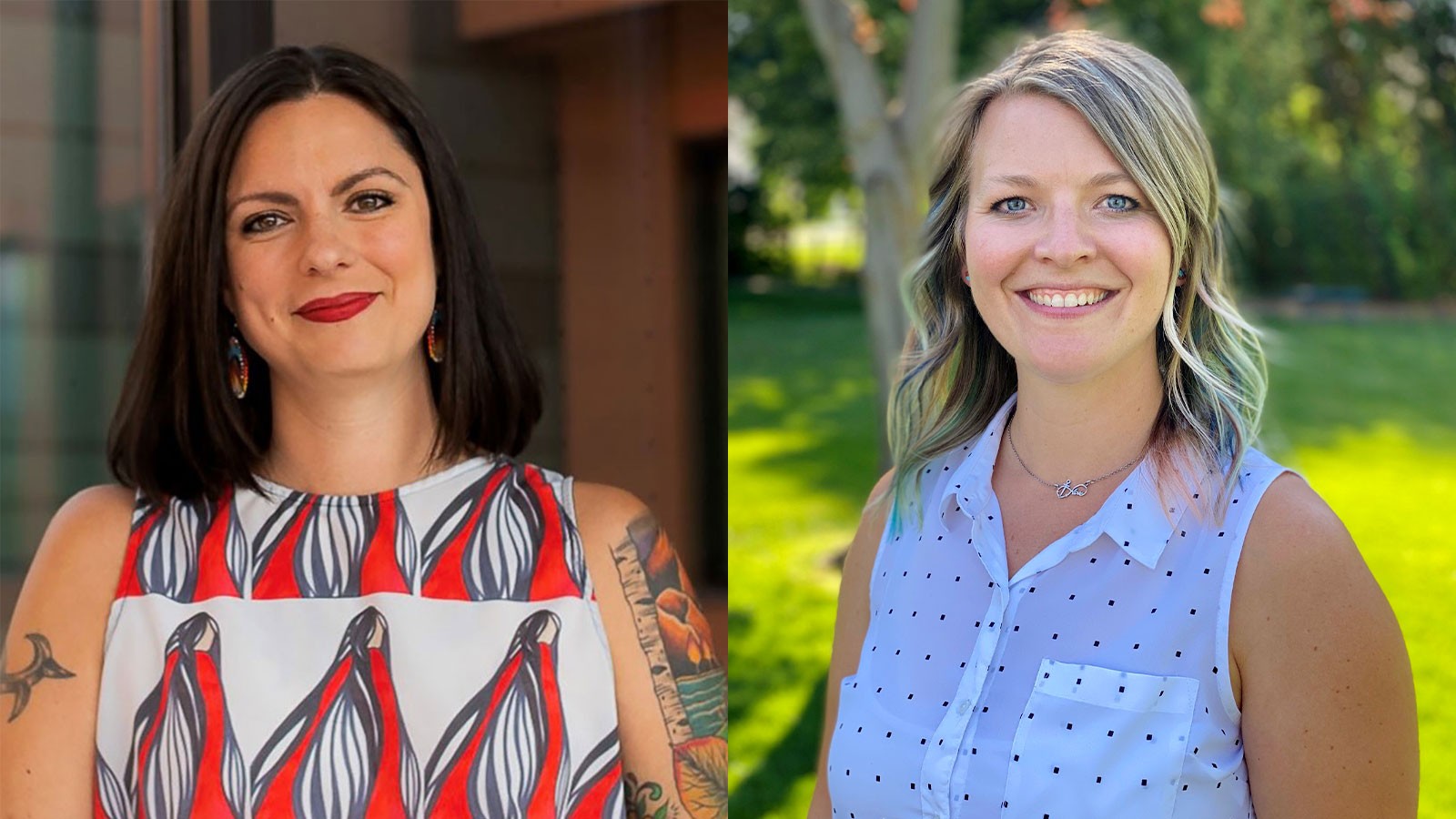 This composite image shows Melissa Tehee and Breanne Litts.