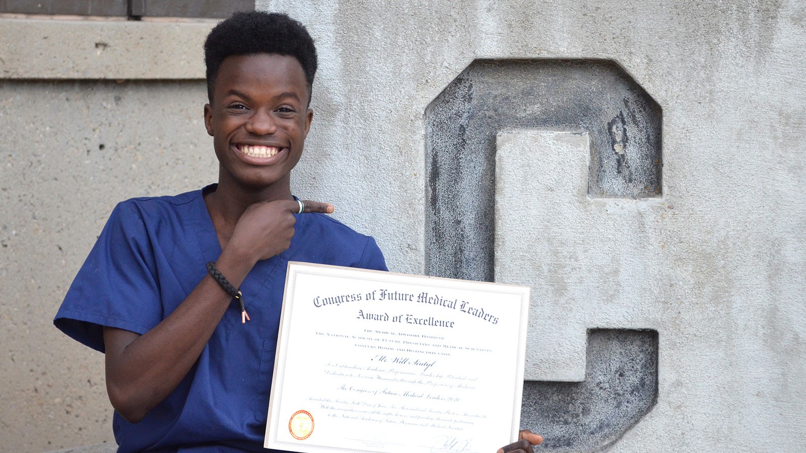 Will Sintyl attended the Congress of Future Medical Leaders.
