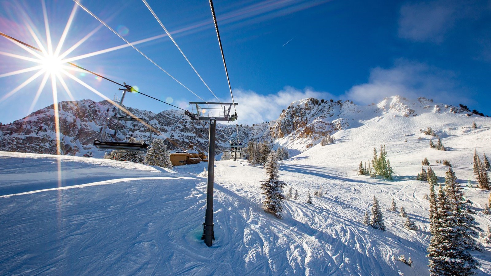 Snow at a ski resort in Utah.