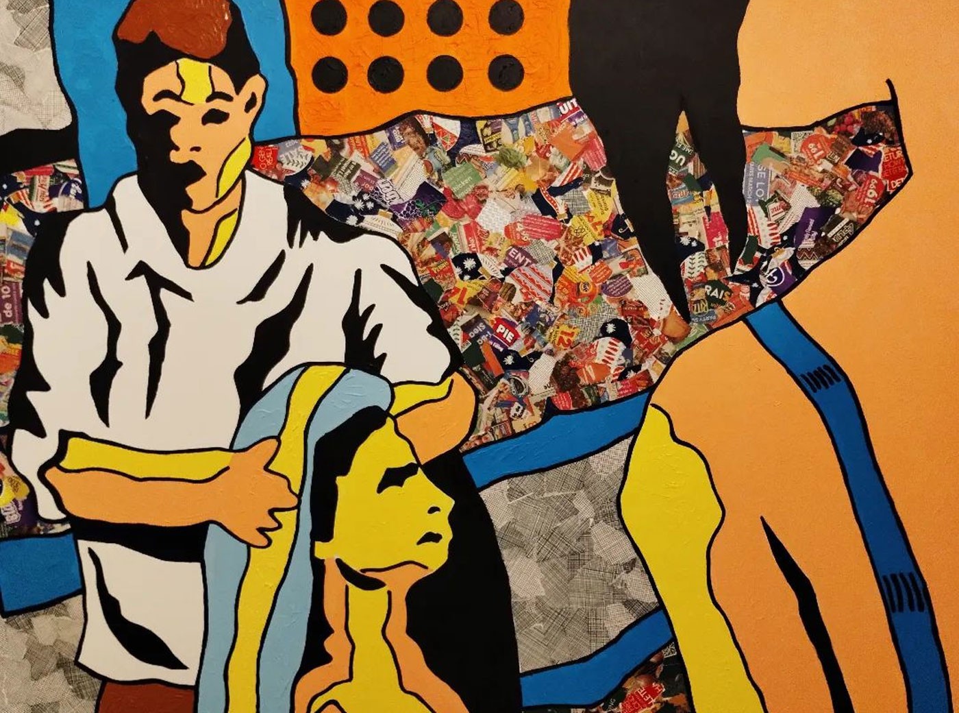 Pop art of people.