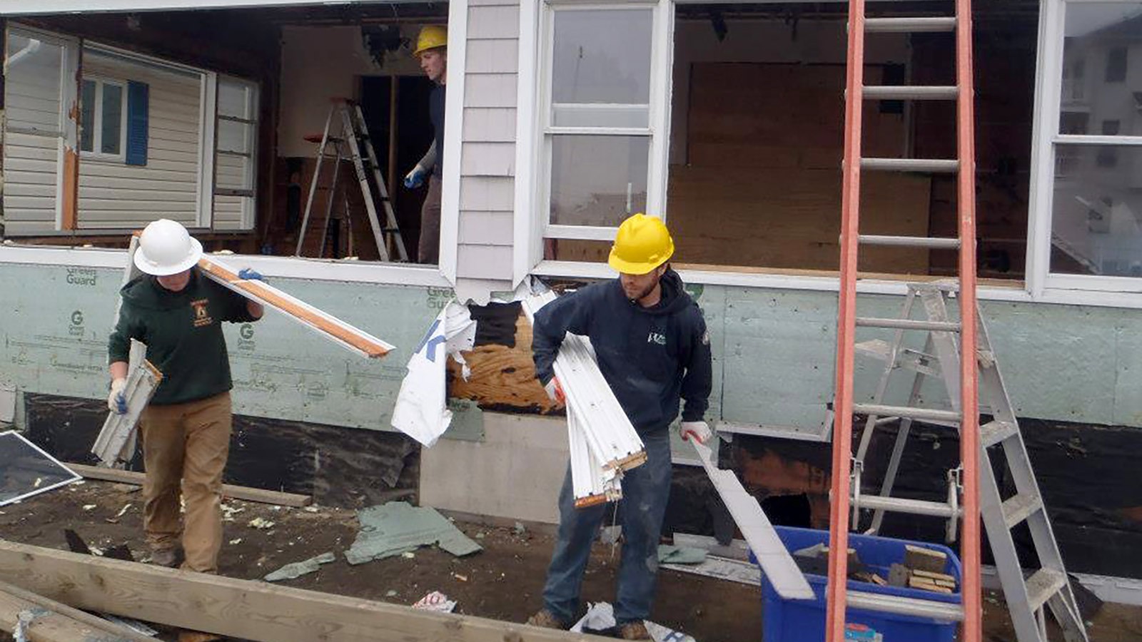 AmeriCorps members in New Jersey aiding in Hurricane Ida response efforts.