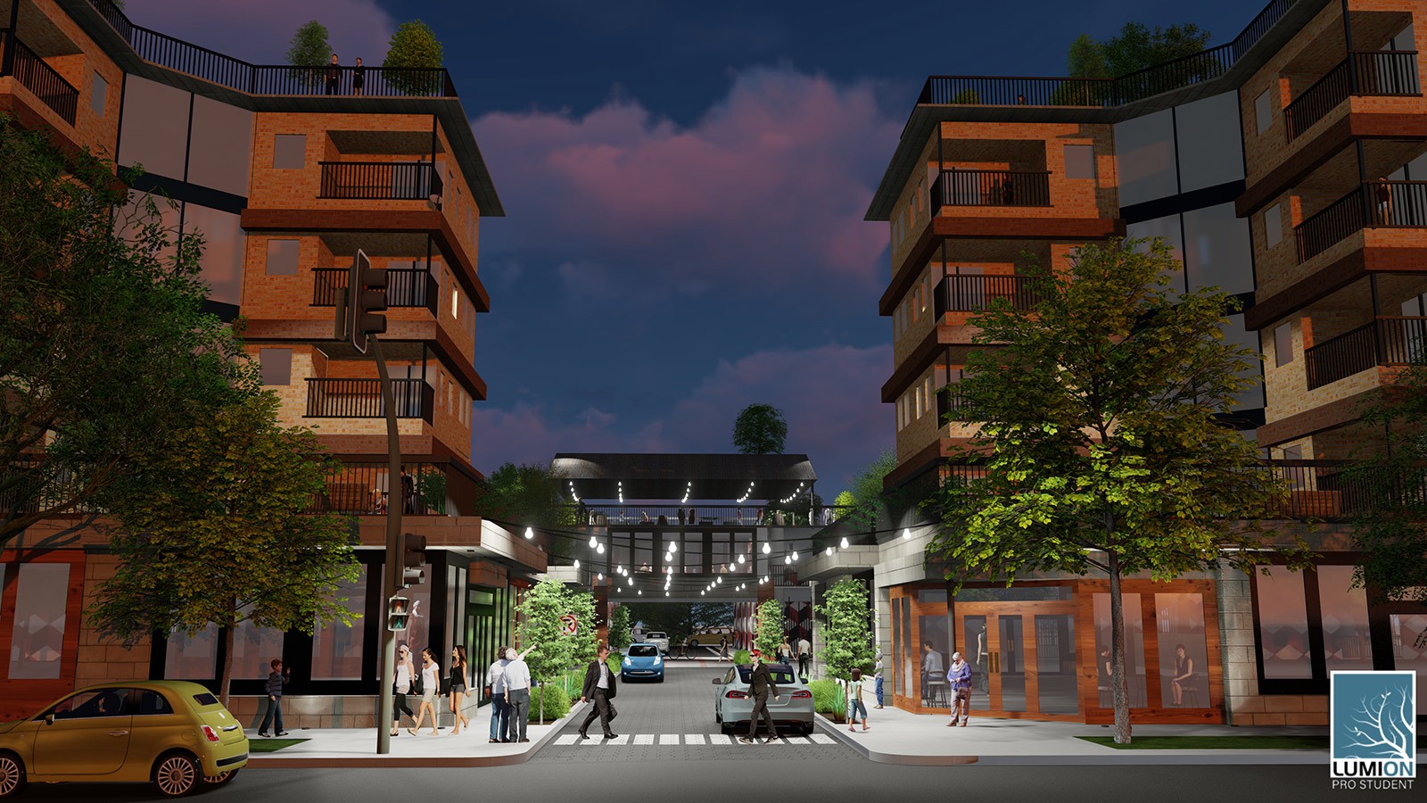 An illustration of Silo Street from the team's final presentation.