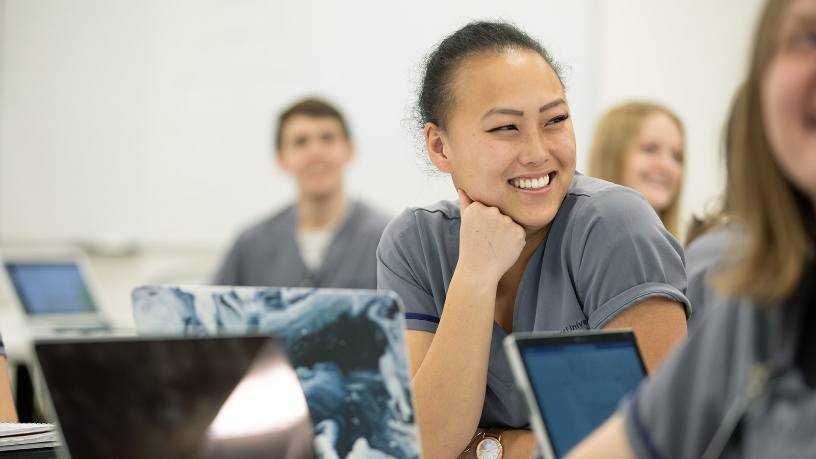 nurse in a classroom.