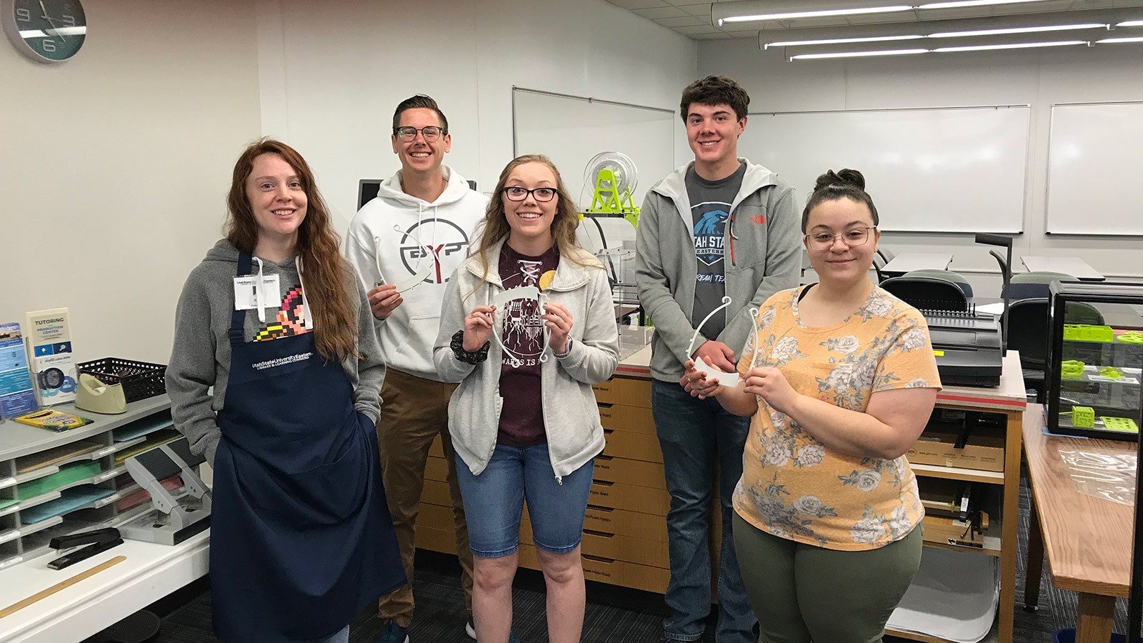 USU Eastern students Holly Fellmeth, Corban Young, Haley Dietrich, Jerron Stead and Alexis Gonzalez.