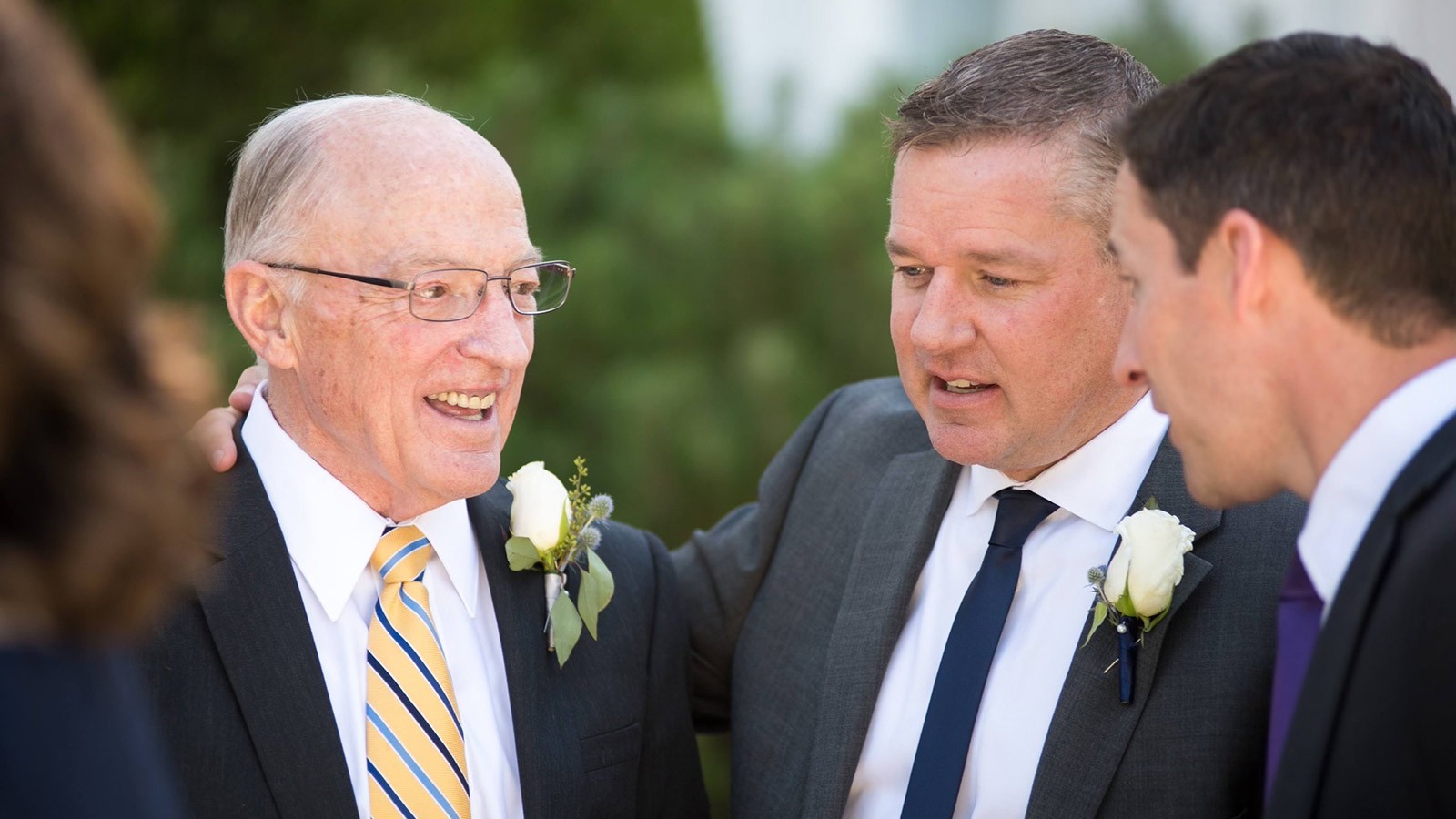 Philip R. Swensen (left) with his son Stephen Swensen.