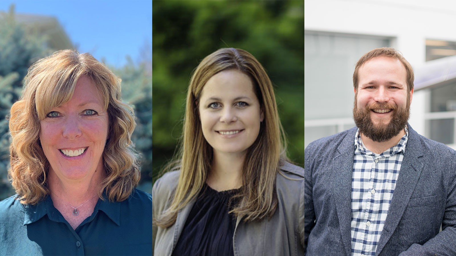 This composite image shows portraits of Dr. Lisa Boyce, Dr. Beth Fauth and Dr. Michael Levin.