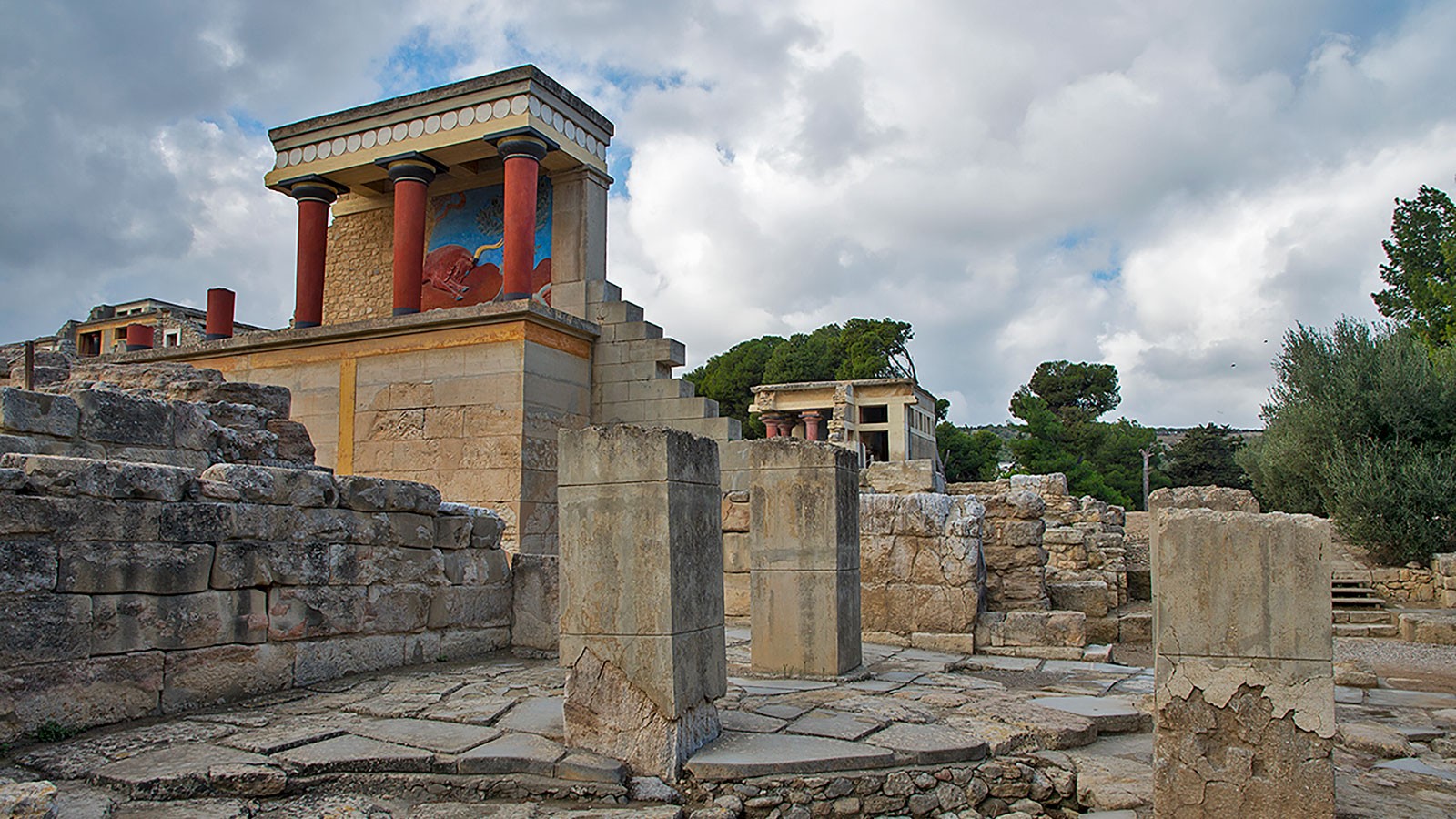 Bronze Age site of Knossos on Crete.
