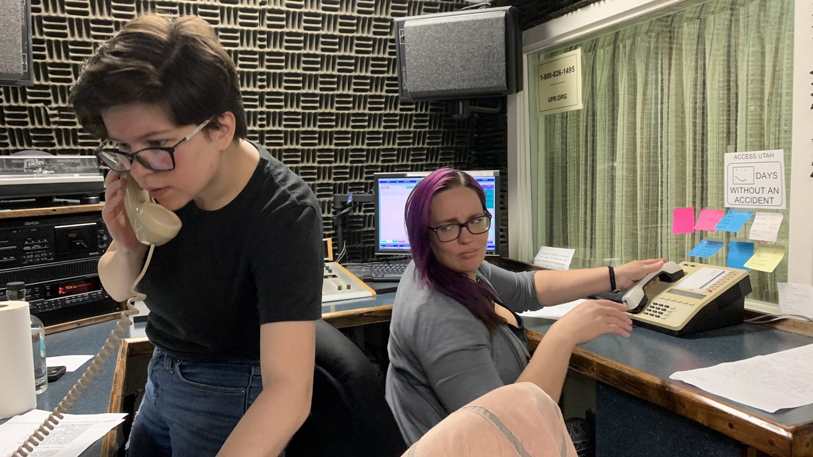 Emily Colby and Linnea Leonard, student producers for Utah Public Radio’s Access Utah