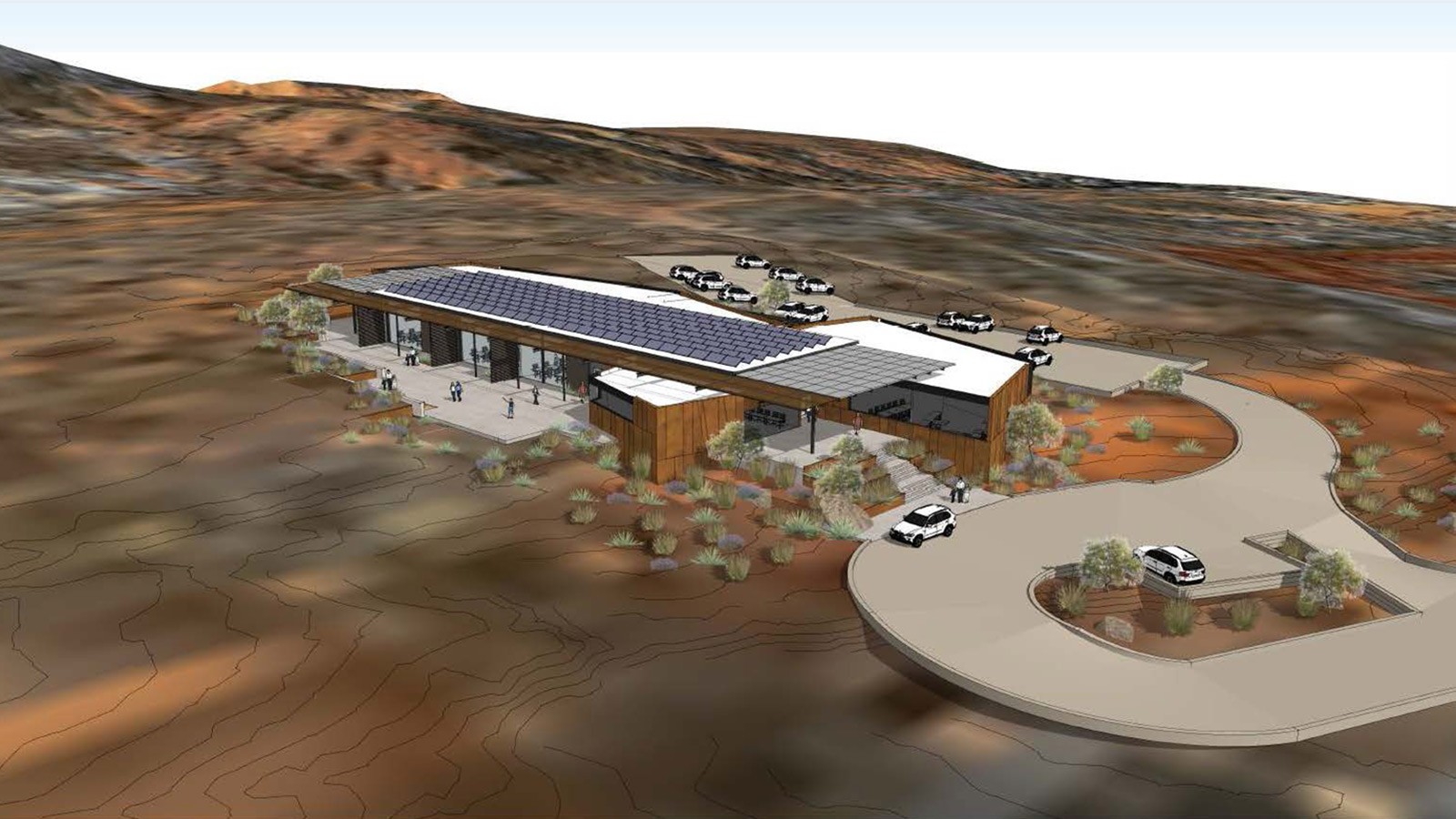 Rendering of new USU Moab building.