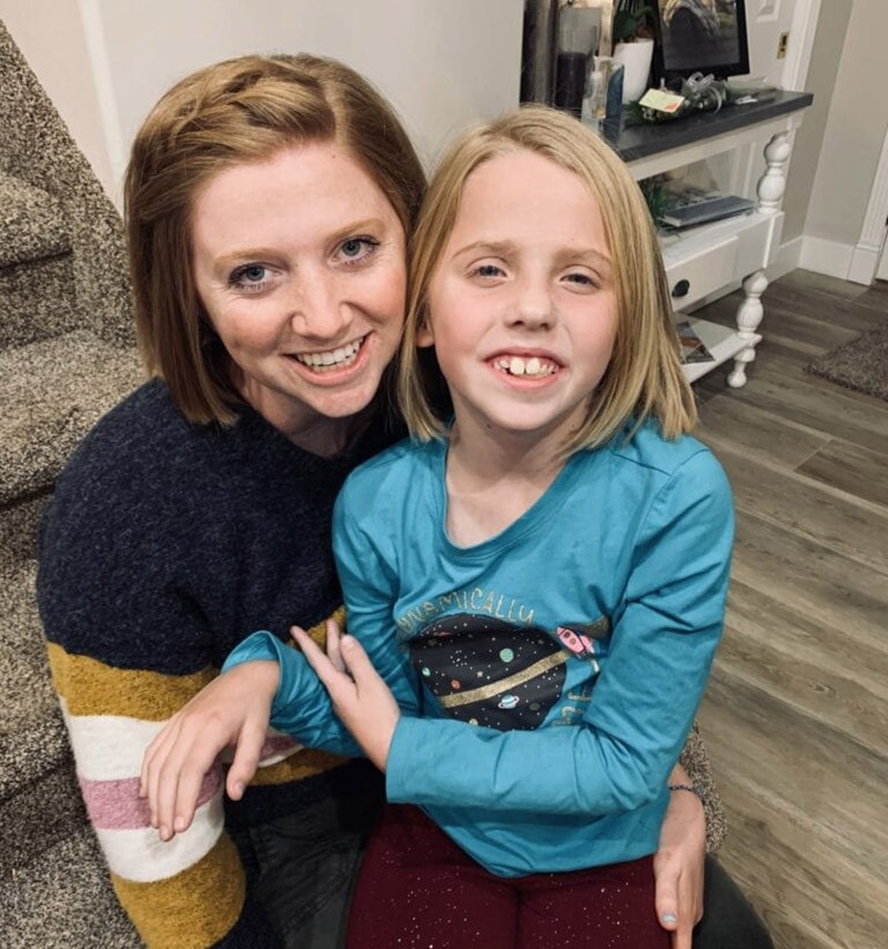 Jenna and her niece, Emma, who has Cystic Fibrosis.