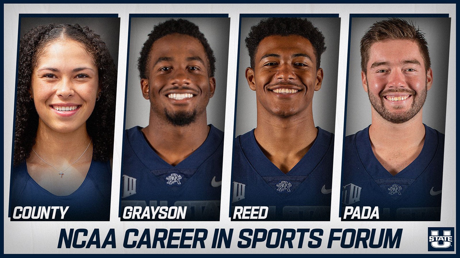USU Athletes County, Grayson, Pada and Reed.