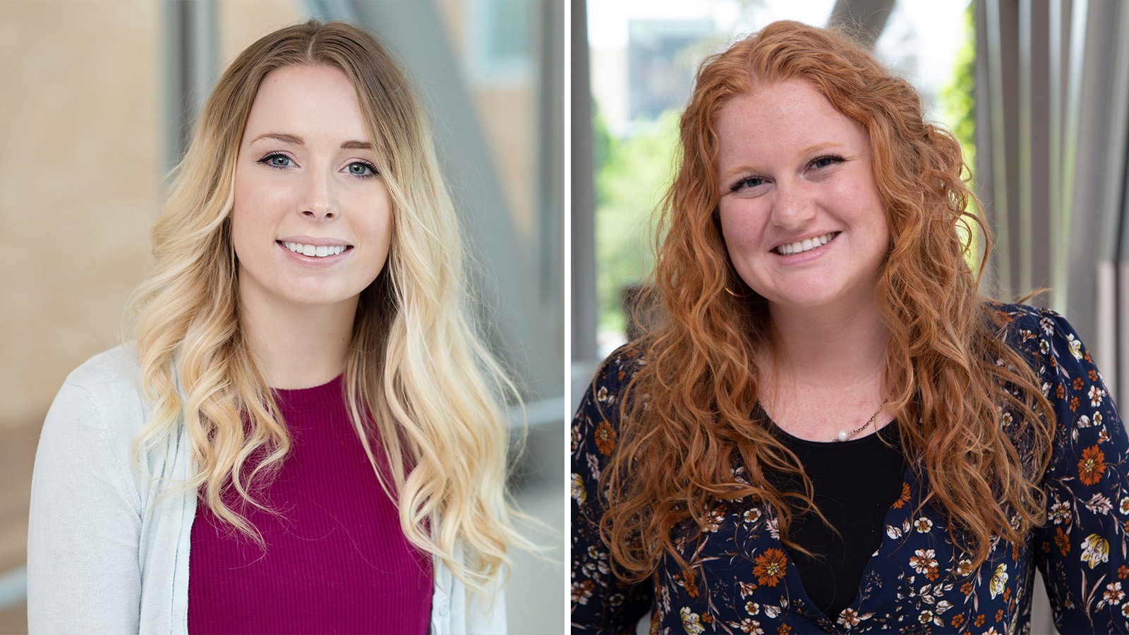 Engineering master's student Kailey Jorgensen (left) and undergraduate Shelby Bulkley.