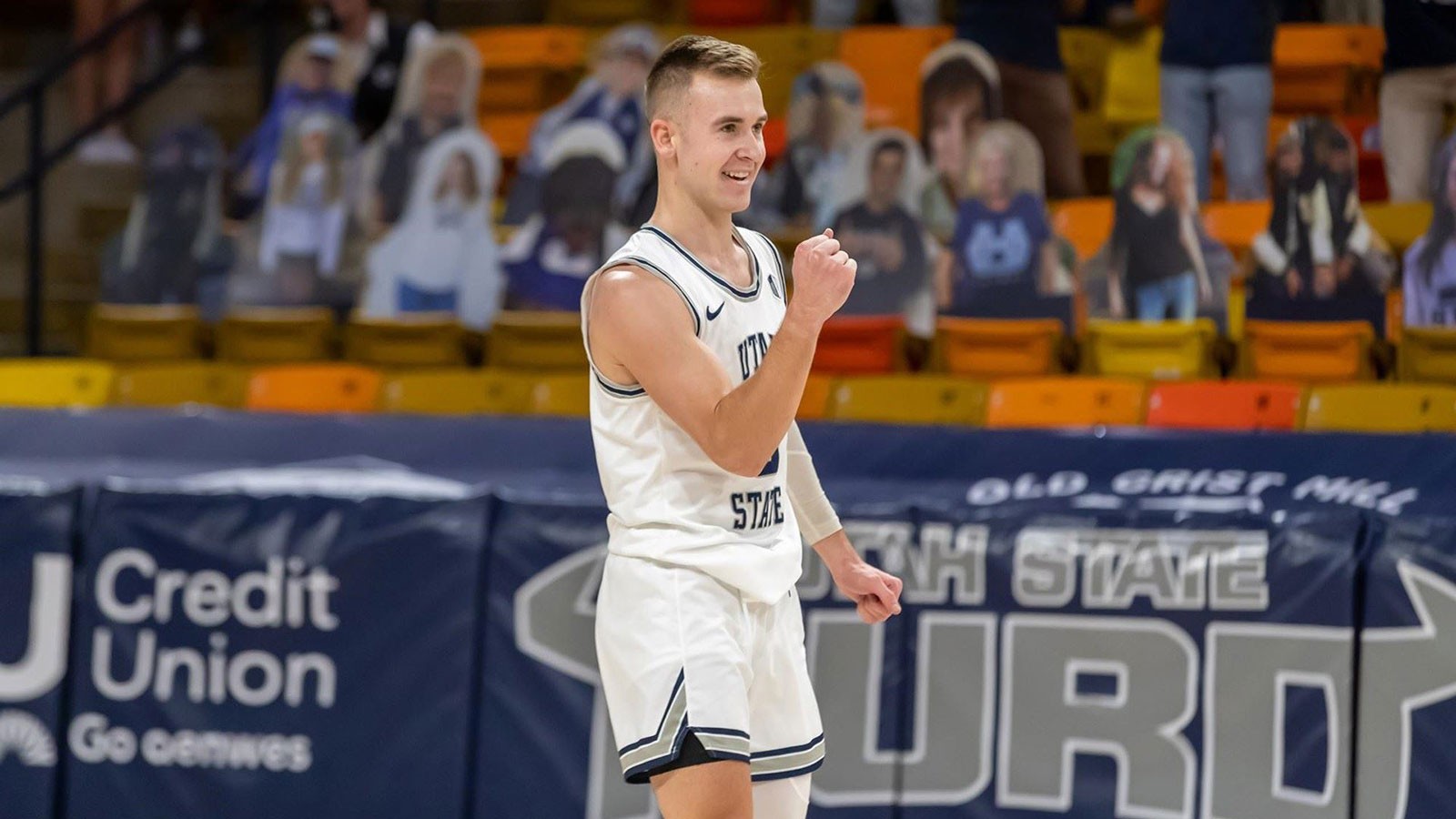 Aggie basketball team member Steven Ashworth.