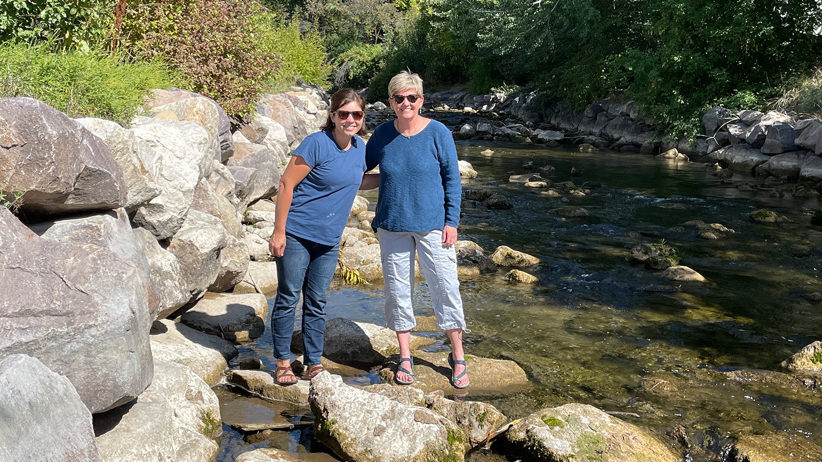 Utah State University researchers Courtney Flint (right) and Jessica Schad (left).