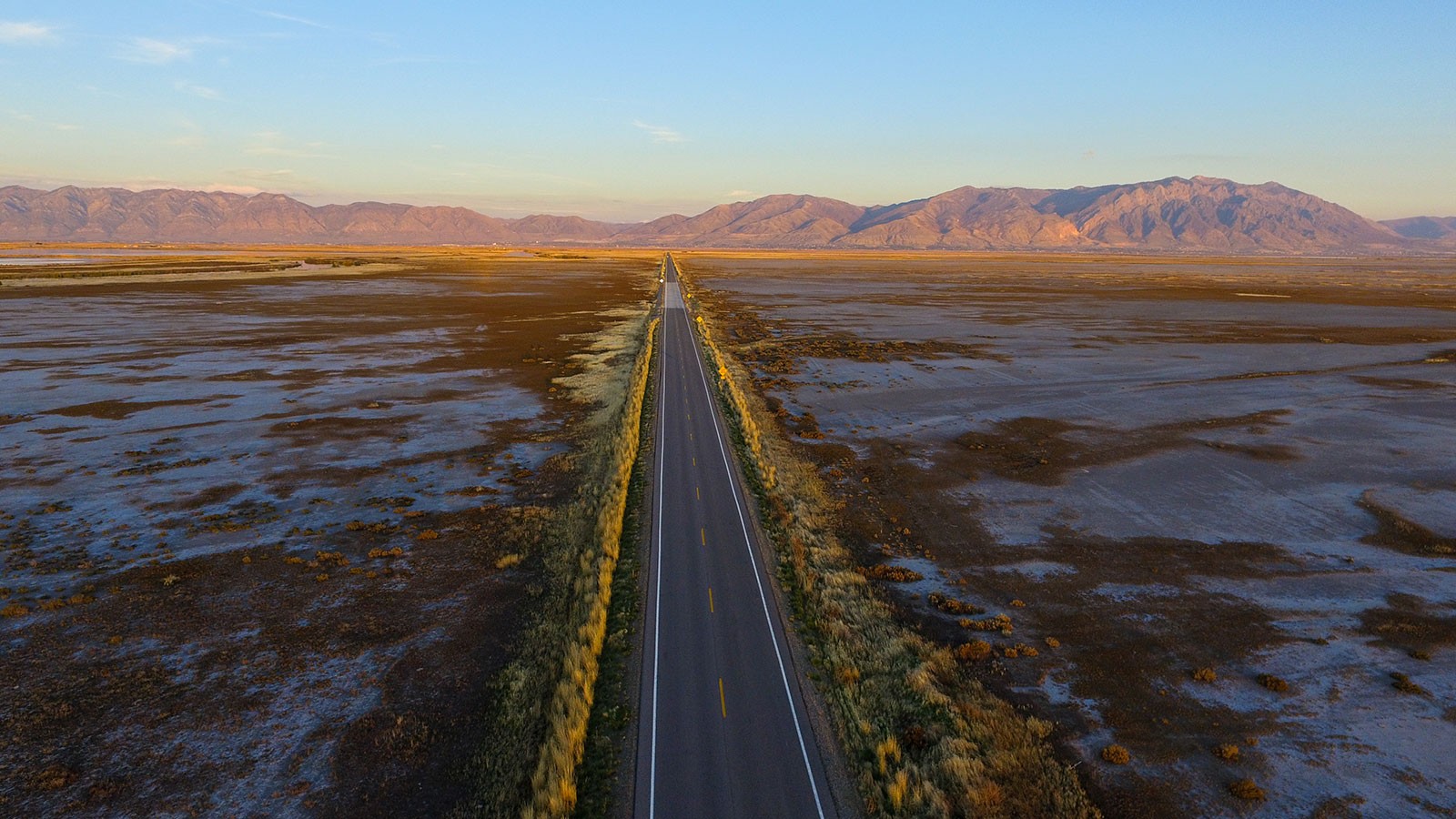 road in a vast landscape.