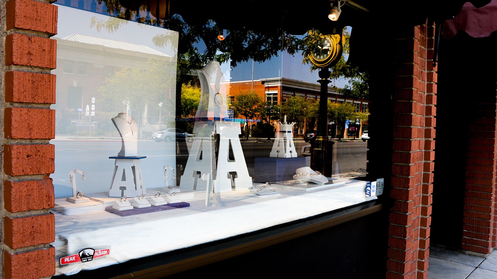 paint the town display at Needham's Jewelers