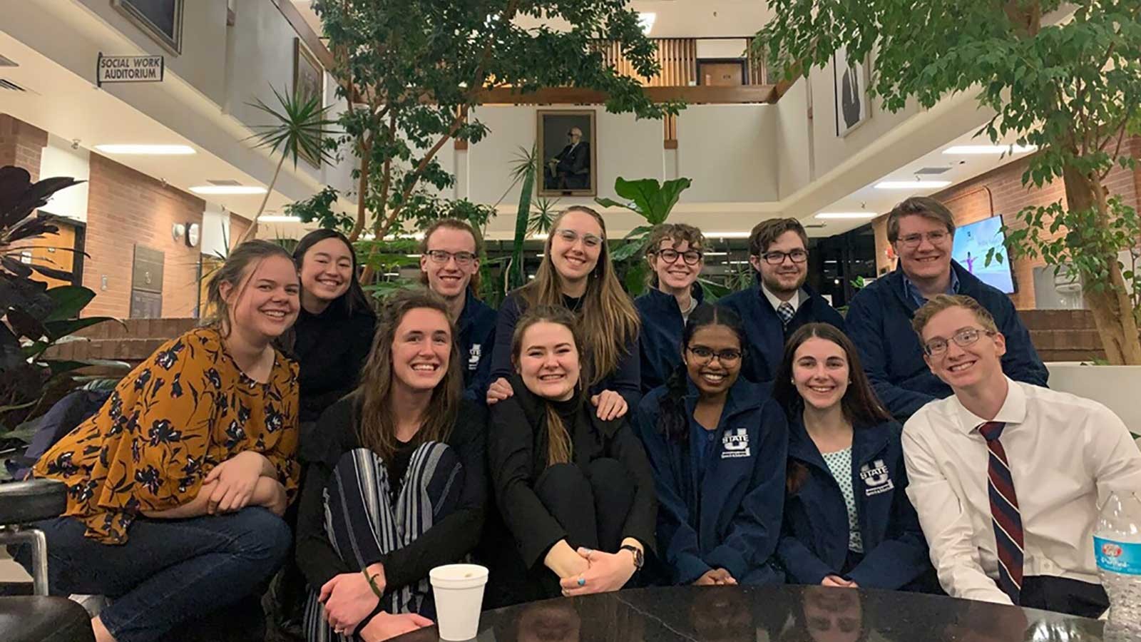 USU's Speech and Debate team at the tournament.