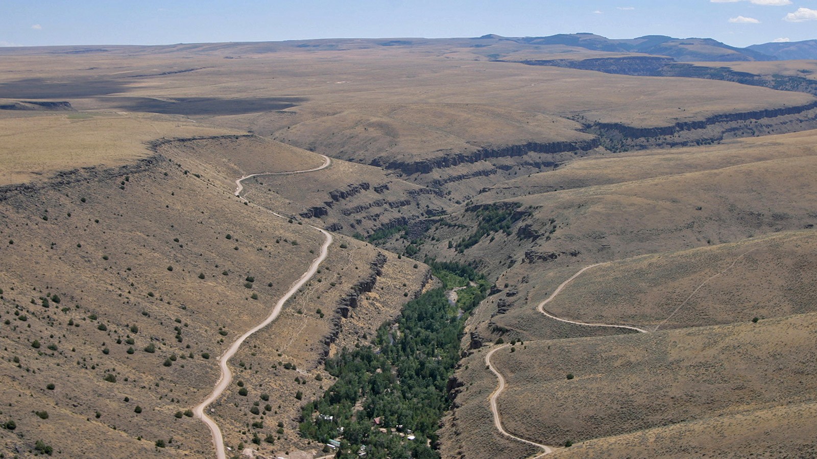 Mountain range and basin.