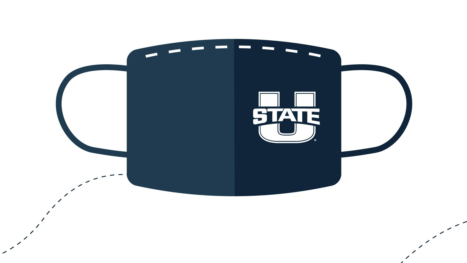 Utah State branded face mask.