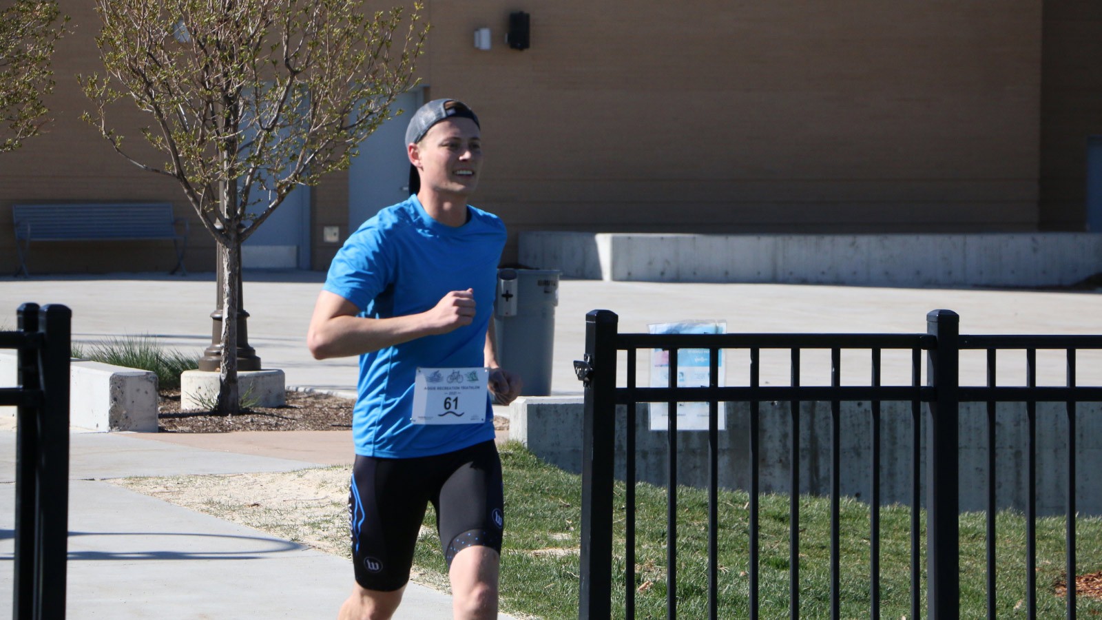 USU student running in a marathon.